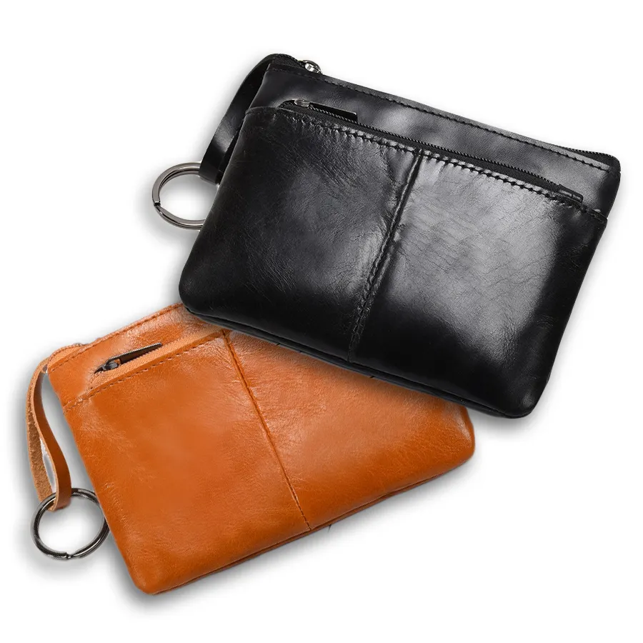 Good quality Men Mini Portable Waterproof Wallet Women PU Leather Zipper Vintage Small Slim Short Purse