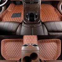 Ensemble complet de tapis de sol de voiture 7D en diamant, ajustement parfait, double couche, cuir PVC, bobine 5D, tapis de voiture, tapis de sol de voiture