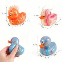 3 Styles Jouet Squishy en TPR en forme de canard à motif tourbillon de dessin animé, à rebond lent, anti-stress et sensoriel, Vente en gros