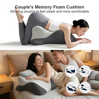 Ergonomik Hafızalı Köpük Horlama Önleyici Popo Yastığı Düzensiz Destek Minderi Yakınlık Pozisyonu için Yıkanabilir Kamasutra Çift Yastığı