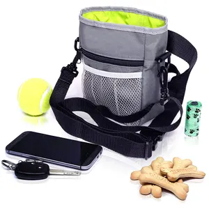 Transport facile de la marche sac de friandises pour chiens de grande capacité, pochette d'entraînement avec ceinture réglable