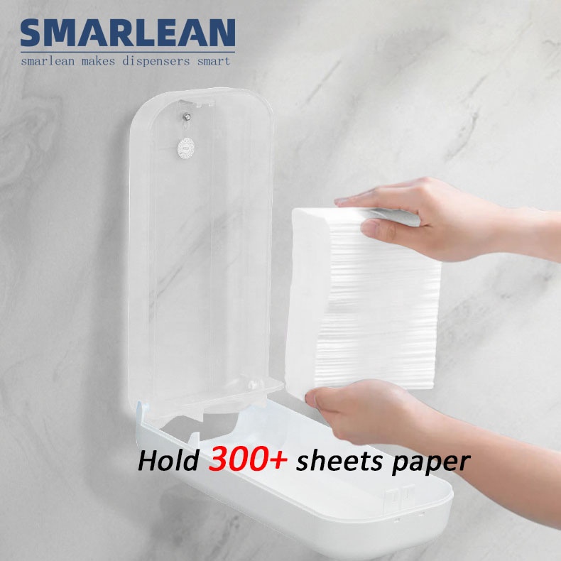 Smarlean AF2 Interfold Distributeur de mouchoirs Montage mural Abs Main Toliet Encastré Mouchoirs en papier Toilette Porte-distributeur de serviettes en papier