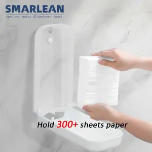 Smarlean AF2 gefalteter Tüschenspender Wandhalterung Abs Handtoilette einbau-Gesichtstuch-Toilettenpapier-Tüchenspenderhalter
