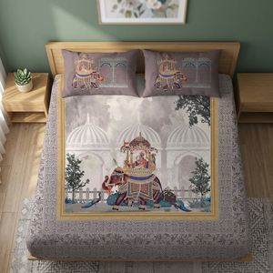 Super <b>King</b> <b>Size</b> 100% Super Soft Satin 300TC Classic Solid Digital Print Premium 3-Piece Quilt Set Organic Cooling Super Quality - Product Image 3