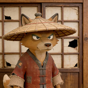 Figura de <span class=keywords><strong>Zorro</strong></span> Oriental, Escultura de Fibra de Vidrio, Varios Estilos (con <span class=keywords><strong>Espada</strong></span>/Con Sombrero de Paja) para Decoración del Hogar <span class=keywords><strong>y</strong></span> Colección Cultural - Product Image 1