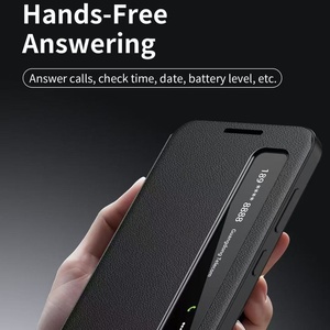 <span class=keywords><strong>Funda</strong></span> de lujo de cuero tipo flip IDEAL Factory Smart Side Window Series al por mayor para <span class=keywords><strong>Samsung</strong></span> <span class=keywords><strong>S22</strong></span> S23 S24 S25 S26 <span class=keywords><strong>Ultra</strong></span> - Product Image 5