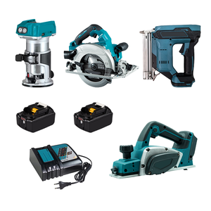 Kit Combinado MKT de Herramientas para Trabajar la Madera de <span class=keywords><strong>18V</strong></span> LXT sin Escobillas con Batería BL1860B, Cargador DC18RC, Juego Completo de 7 Piezas - Product Image 1