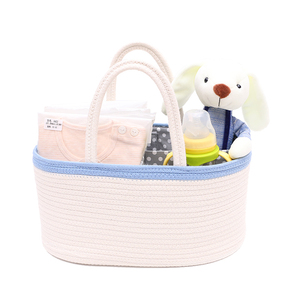 Pequeño Moq <span class=keywords><strong>Amazon</strong></span>, almacenamiento <span class=keywords><strong>de</strong></span> vivero Bin y coche plegable <span class=keywords><strong>de</strong></span> cuerda <span class=keywords><strong>de</strong></span> algodón pañal organizador con divisor - Product Image 5
