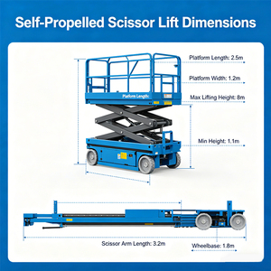 Plataforma Elevadora Móvil Tipo Tijera, Vehículo de Trabajo Aéreo, Plataforma Elevadora Hidráulica Semi-eléctrica - Product Image 6