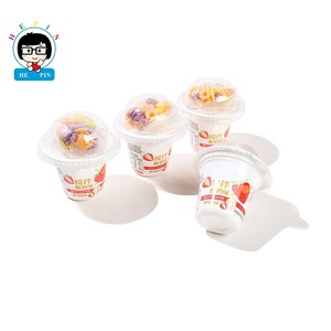 Hot Sell DIY Good Taste Strawberry Flavor Yogurt Crispy Puffed Food Cup Sweet Yummy Casual <strong>Snack</strong> - Product Image 4