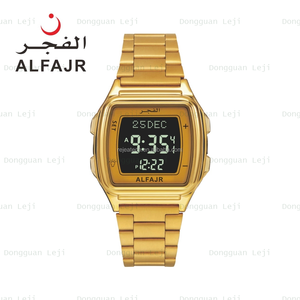2025 New Al Fajr WP-04 Kép Thời Gian Kỹ Thuật Số Vuông Người Đàn Ông Của Đồng Hồ Chính Xác Thạch Anh Phong Trào Hồi Giáo Qilba Cầu Nguyện Dừng Báo Động Tính Năng - Product Image 5