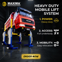MAXIMA FC75W Pont élévateur mobile sans fil robuste pour camions, utilisation en atelier 4S, élévateur à quatre colonnes mobile pour le levage de camions et de bus