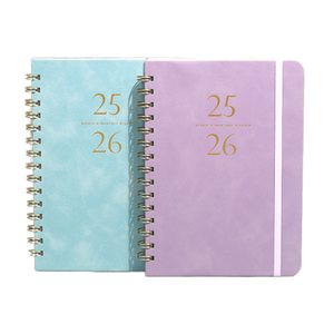 Carnet A5 à couverture rigide Agenda et calendrier de la <span class=keywords><strong>semaine</strong></span> avec carte d'autodiscipline Livre élégant en cuir à bobines pour le commerce extérieur - Product Image 5
