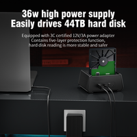 FIDECO desain baru RGB Offline Clone Hard drive, stasiun Dok 2.5 3.5 inci SATA HDD SSD duplikator