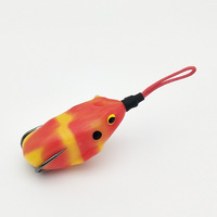 Haute qualité 5.5cm 13.5g Topwater flottant leurre de pêche coloré Silicone grenouille bionique doux appât poisson tête de serpent pour rivière lac