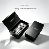 Caixa Rígida em Formato de Livro com Tampa Magnética para Perfume, Caixa de Luxo com Tampa Articulada para Embalagem de Perfume e Batom Personalizada