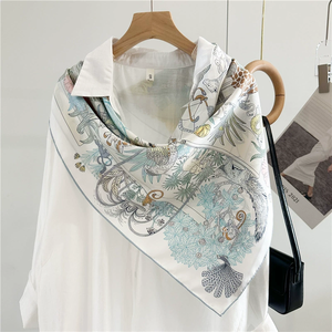 Nouvelles écharpes de créateur tendance, effet soie, grandes écharpes en vente, prix de gros, prix bas, écharpes pour femmes - Product Image 3