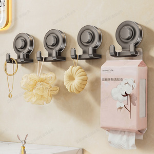 Blue Vine Suction Cup Double Head Hooks 2 Hooks Strong Adhesive No Drill For Home Bathroom Kitchen Door Use - Product Image 3