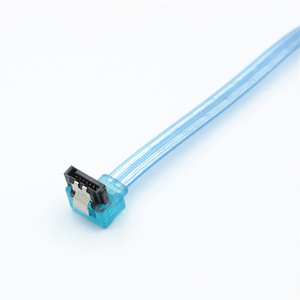 SATA 3.0 Data <b>Cable</b> Transparent Blue Copper Wire SATA Interface Injection Molding Data <b>Cable</b> - Product Image 1