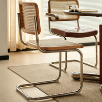 Chaise de salle à manger moderne minimaliste en métal en forme d'arc, design écologique, dossier rétro pour restaurant, école, hôpital, appartement