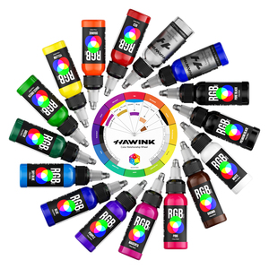 Kit de Tinta para Tatuajes RGB de Alta Gama HAWINK, 30 ml, Alta Intensidad, para Maquillaje Permanente con Microblading y Uso en Estudios de Tatuajes - Product Image 2