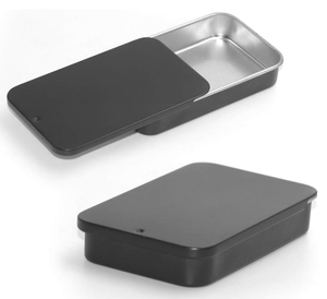 Matte Đen mini Kim Loại <span class=keywords><strong>tin</strong></span> có thể kẹo trượt container cho U đĩa ổ đĩa flash cho Kẹo Bạc Hà lưu trữ - Product Image 1