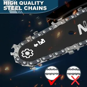 Mini Motosierra de 6 Pulgadas, Potente <span class=keywords><strong>Sierra</strong></span> Eléctrica Inalámbrica Recargable, Portátil, Alimentada por 2 Baterías de 21V para Cortar Madera - Product Image 4