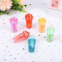 24 pièces/boîte bouteille de boisson baume à lèvres soin des lèvres huile pour les lèvres fruits rouge à lèvres hydrater Base mignon maquillage enfants cosmétiques