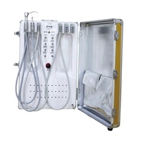 Unité dentaire mobile mini portable haute vitesse avec compresseur d'air