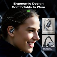 Écouteurs Intra-Auriculaires sans Fil HTC NE25 AI TWS Sport BT V6 avec Écran Couleur LED, Traduction Intelligente, Crochets d'Oreille et Réduction du Bruit