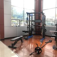 Cage de musculation pour salle de sport à domicile, rack à squats, entraînements d'exercice, équipement de musculation multifonctionnel, machines Smith