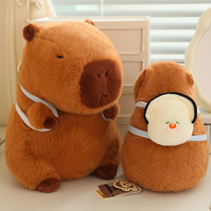 Nuevo estilo simulación conejillo de indias juguetes de peluche de animales de peluche mochilero Capybara almohada para dormir suave creativo Capibara juguete de peluche - Product Image 5