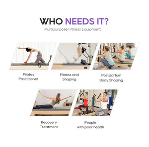 Máquina de medio trapecio del reformador de <span class=keywords><strong>Pilates</strong></span> de madera de arce del <span class=keywords><strong>precio</strong></span> bajo de alta calidad con el reformador de media Torre <span class=keywords><strong>Pilates</strong></span> - Product Image 4