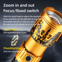 Lampe torche haute luminosité, étanche, en aluminium, lampe torche EDC, LED blanche, rechargeable, lampe torche tactique