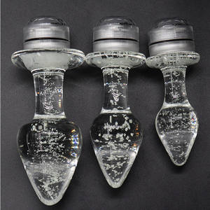 Vibrador Anal de Cristal Luminoso con Control Remoto y Cambio de Color - Product Image 4