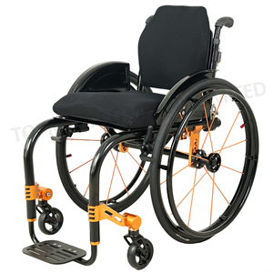 Fauteuil roulant sportif d'extérieur pliable, ultraléger, en fibre de carbone, manuel, portable pour les voyages - Product Image 1