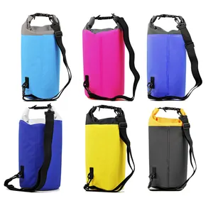 पीला निविड़ अंधकार फ्लोटिंग कैम्पिंग बैग पुनर्नवीनीकरण Foldable पानी के सबूत सूखी बैग बैग