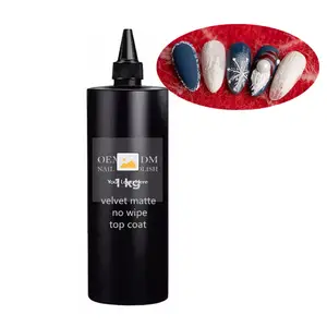 KNC VELVET MATTE TOP COAT Clear Color <span class=keywords><strong>Vernis</strong></span> à ongles UV <span class=keywords><strong>LED</strong></span> non essuyable à séchage rapide - Product Image 2