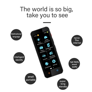 Kim loại trường hợp F12 chính xác ẩn giọng nói ngôn ngữ phiên dịch thiết bị hai cách di động đồng thời giải thích với 139 ngôn ngữ - Product Image 2
