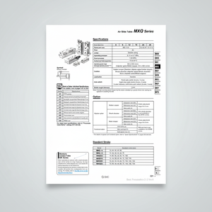 MXQ12-100A โต๊ะสไลด์ลมนิวเมติก SMC - Product Image 1