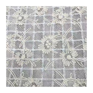 Tela de Encaje Floral Transpirable y Soluble <span class=keywords><strong>en</strong></span> Agua, 100% Algodón, <span class=keywords><strong>para</strong></span> Ropa o Vestidos Hawaianos, Tela de Encaje Bordada - Product Image 6