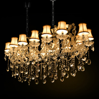 Lustre moderne en cristal K9 pour salon, cuisine, chambre à coucher, éclairage suspendu minimaliste long