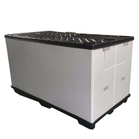 Boîte à palettes en plastique pliable 2070*1150mm pour pièces automobiles, logistique intensives et expéditions à l'exportation