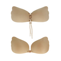 Soutien-gorge classique push-up 3/4 en dentelle tricotée, sans armatures, en silicone, fin, respirant, séchage rapide, sans bretelles, une pièce, confortable