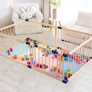 Parc de jeu pliable en bois pour bébés et tout-petits, barrière de sécurité intérieure et extérieure, enclos portable pour aire de jeux pour enfants - Product Image 1
