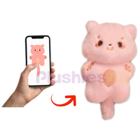Porte-clés en peluche de chat d'anime en coton PP écologique fait sur mesure 5cm/10cm Poupée réconfortante