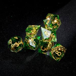 Lot de 7 dés en résine DND RPG avec anneau du <span class=keywords><strong>Seigneur</strong></span> <span class=keywords><strong>des</strong></span> <span class=keywords><strong>Anneaux</strong></span> pour jeux de table et cadeau pour joueurs - Product Image 3