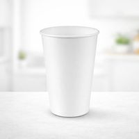 Gobelets en papier ProTakeOut 12 oz, étanches, écologiques, recyclables, à paroi simple, blancs, bord de 90 mm, paquet de 1000 (50/20), pour boissons chaudes, avec clip