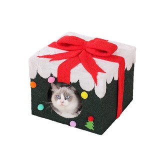 Winter Christmas gift cat house, enclosed, warm, safe cat house <b>tent</b> cat house - Product Image 4