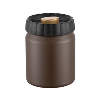 Boîte à café sous vide en acier inoxydable 304, récipient de stockage alimentaire hermétique, couvercle à bouton poussoir, garde les grains frais pour le thé